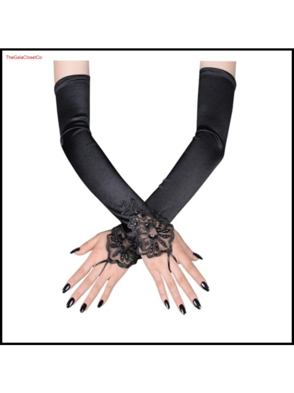 Satin Opera Gloves Fingerless Evening Party Accessories